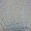 2018 New Stripe Wholesale Rotating 3mm Black Teal American Knit Dot Sequin Fabric
