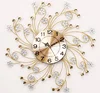 stylish living room clocks decorative golden wrought iron large wall clock