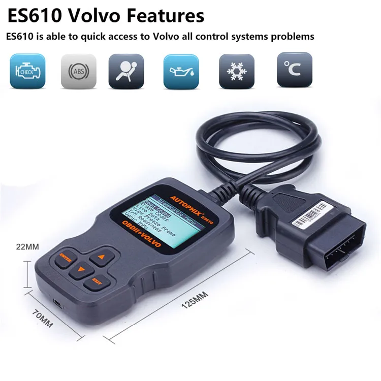 Autophix Es610 Obd2 Auto Electrical Diagnostic Tools For Volvo Series Vehicle Obd2 Code Reader