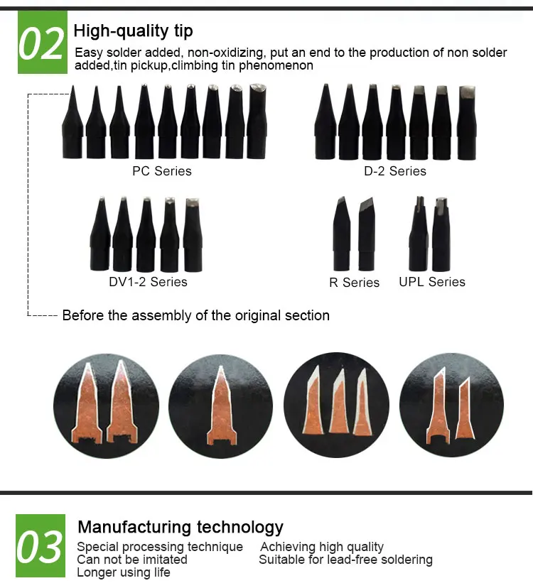 APOLLO Seiko DCN-10DV1 soldering iron tip for welding machine