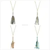 Large Initial Monogram Tassel Necklace