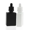 Free sample glass dropper bottle eliquid 30ml rectangle frosted glass bottle