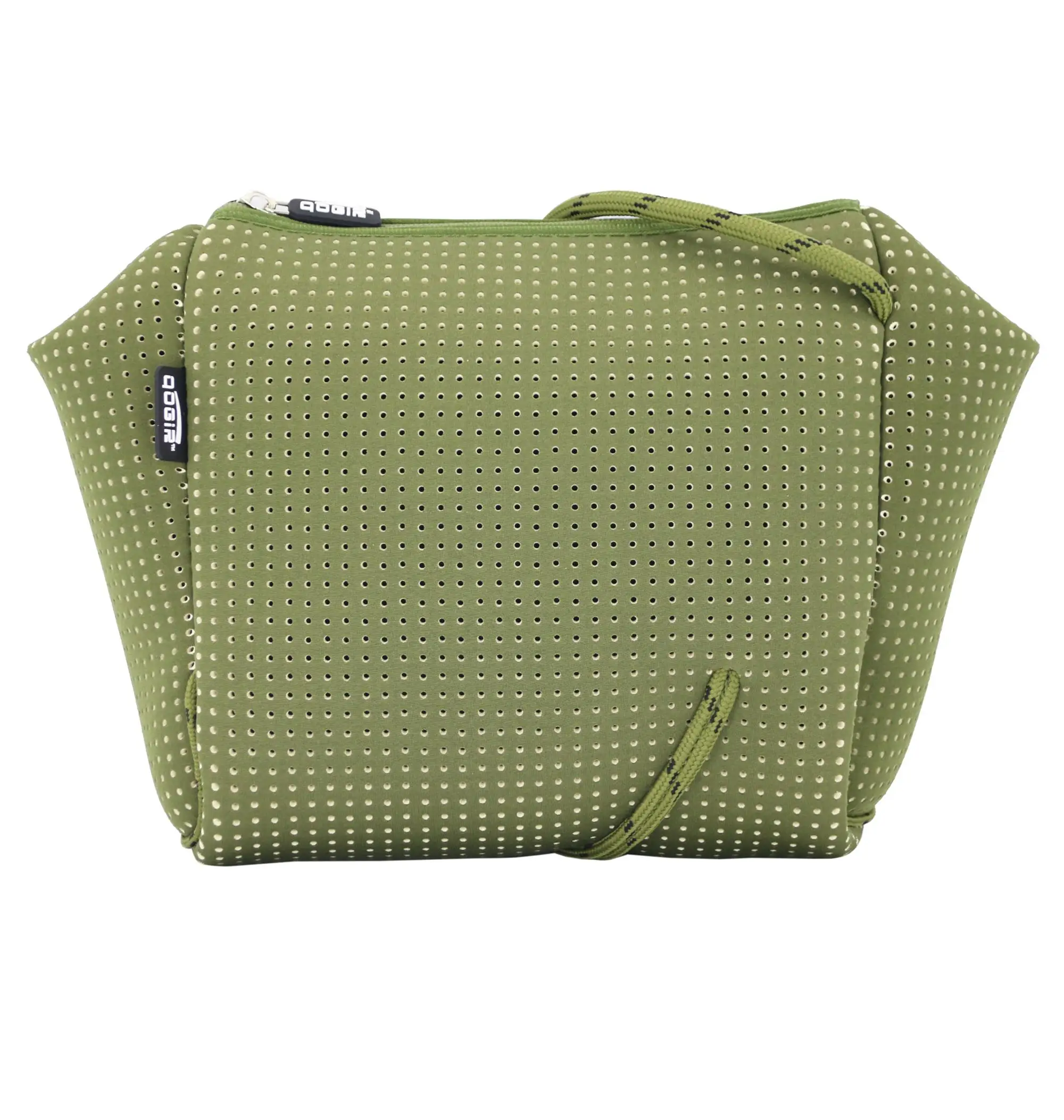 perforated neoprene messenger bag