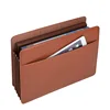 luxury fashion PU genuine leather portfolio file folder conference contract document folder