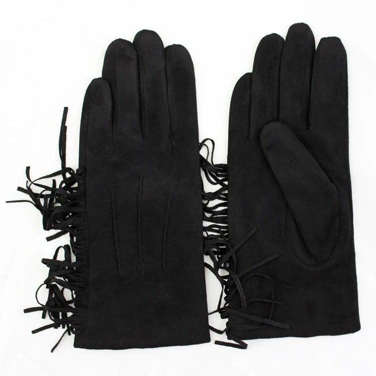 ladies fashion dress chea gloves long faux suede leather women gloves