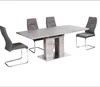 Factory Supplied New Design Dining Room Paper Sticked MDF Top Extension Dining Table