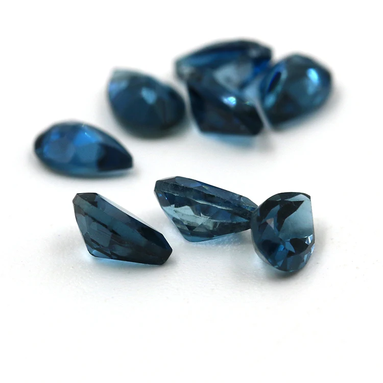 Wholesale Natural Pear London Blue Topaz Price Per Carat Buy London