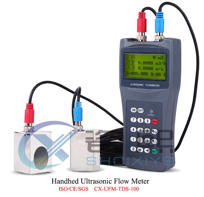 CX-HUFM-TDS-100H handable ultrasonic flow meter/ solenoid water flow control valve