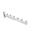 Adjustable wall double slotted channel steel clothes hook
