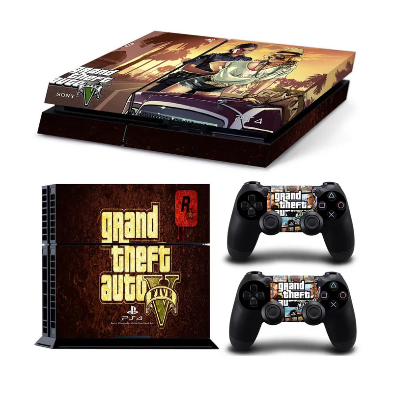 helper Vergoeding Verdragen Grand Theft Auto 5 Gta 5 For Ps4 Console Vinyl Skin Sticker Controle For  Playstation Cover Skin 4 + 2 Controllers Gamepad Decal - Buy For Ps4  Gamepad Decal,For Ps4 Console Vinyl,Sticker