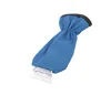 Oxford cloth and single velvet material glove with ice scraper light blue color and white clean scraper