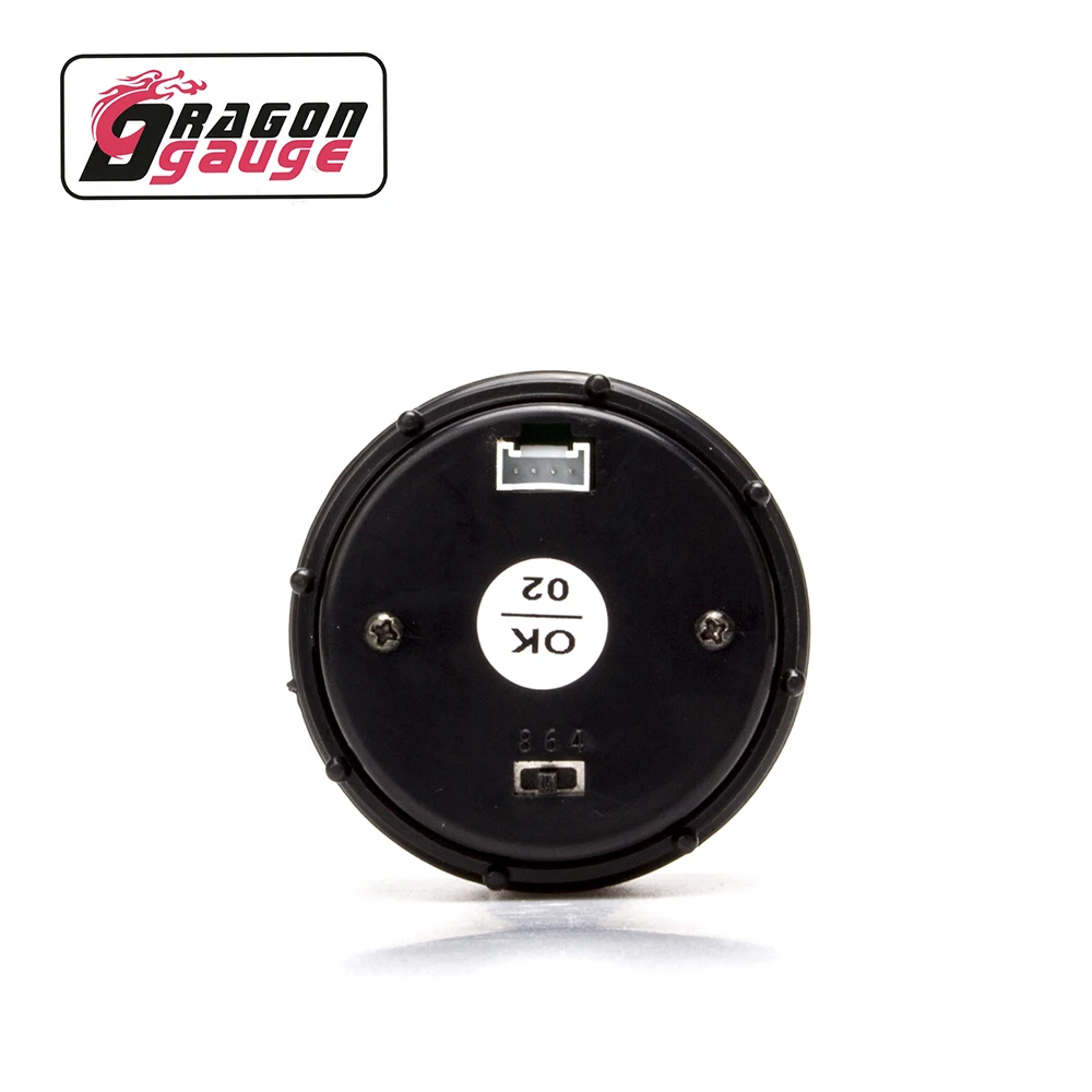 Dragon Gauge Convex Mirror 2" 52mm Blue 818 Volt Digital Led