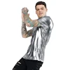 T-Shirt In Liquid Metallic Silver
