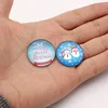 Custom Pattern 25mm Mixed Round Flat Back Handmade Christmas Photo Glass Cabochon Setting Base