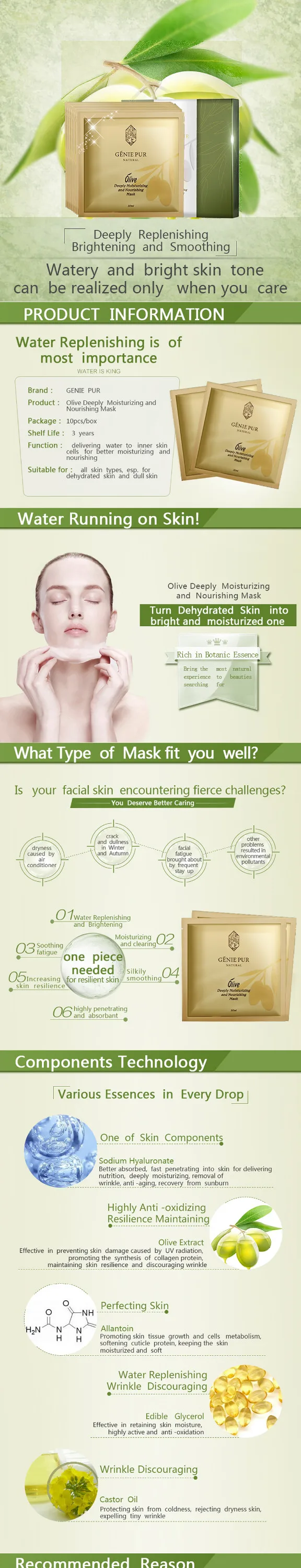  skin whitening facial mask item herbal extract skin type suitable
