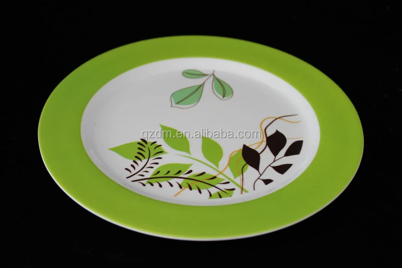 25cm Simple Plastic Round Plate Melamine flat plate 10inch