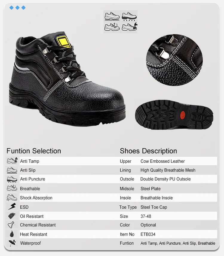 S3 Src Double Density Oil Industry Ppe Anti Sweat Nitrile Sole