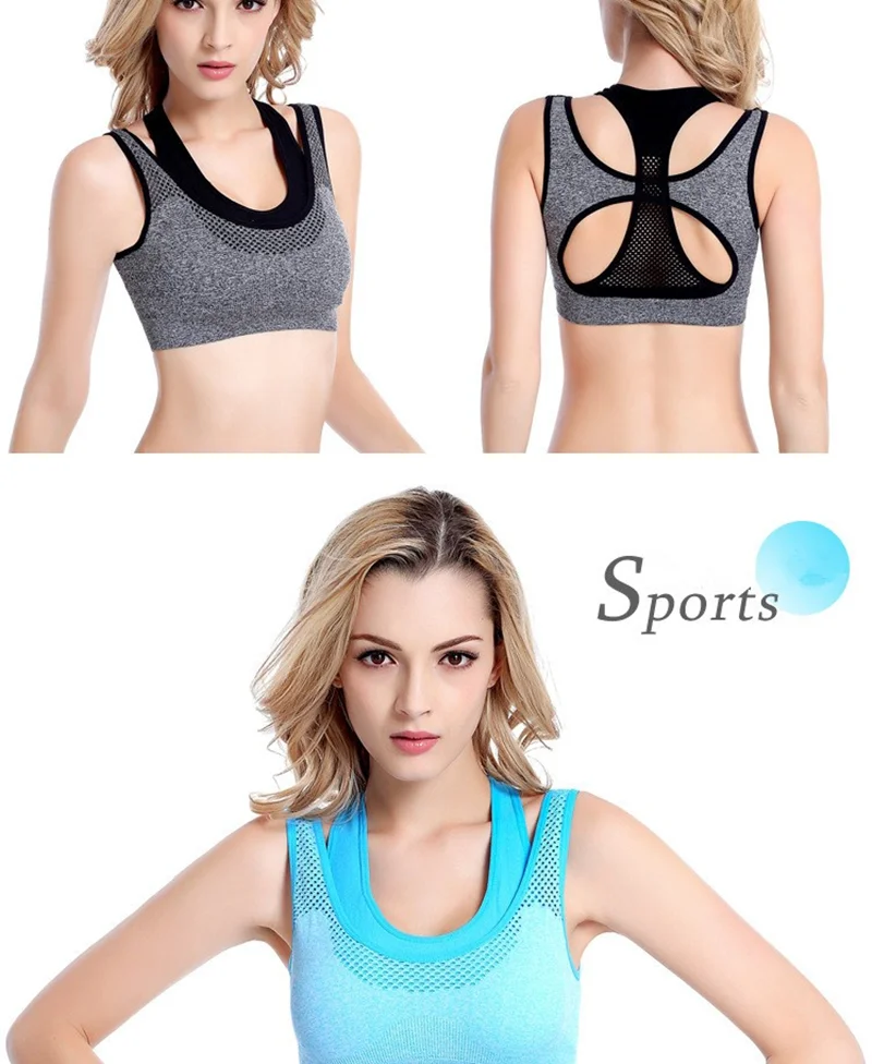 Latest New Woman Yoga Clothing Wholesale Sports Bra Top With Support Inner Bra And Elastic 