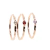 100% 925 sterling silver rose gold plated hammered band cute lovely minimal stack stacking ring