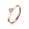 Newest Rose Gold Wedding Ring For Women Engagement Ring With CZ Stone Setting