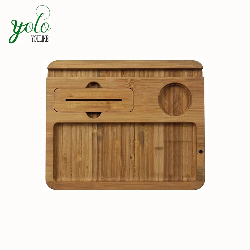 Eco friendly Regular Nature Wood Bamboo Magnet Rolling Tray