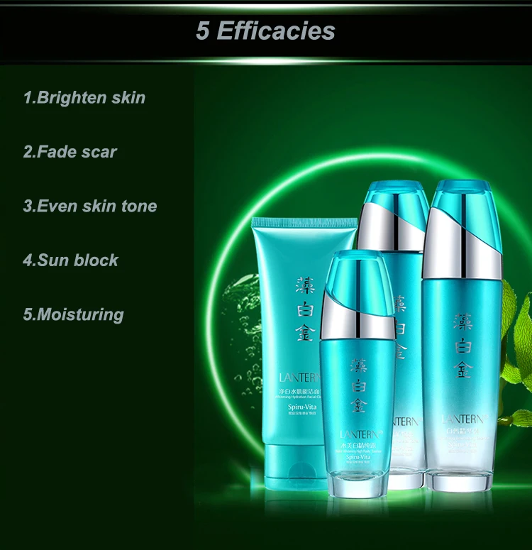 GMPC Supplier Whitening and moistuizing Face Toner Serum Lotion Cream Private Label of Skin Care Set