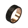 Wholesale 6-8mm Wide Stainless Steel fluorescent glowing Carbon Fiber Ring CF009