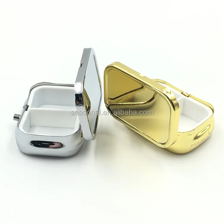 Source metal pill box mini pill case with cutter in stock portable