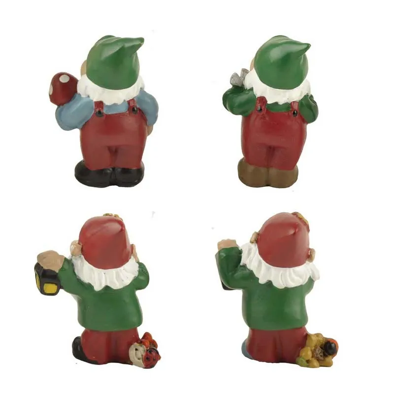 Polyresin funny miniature garden gnomes for garden decorations
