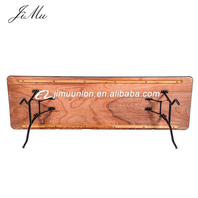 Wholesale Event Furniture rectangular Wooden Fireproof Board Folded Tables for Wedding Event7