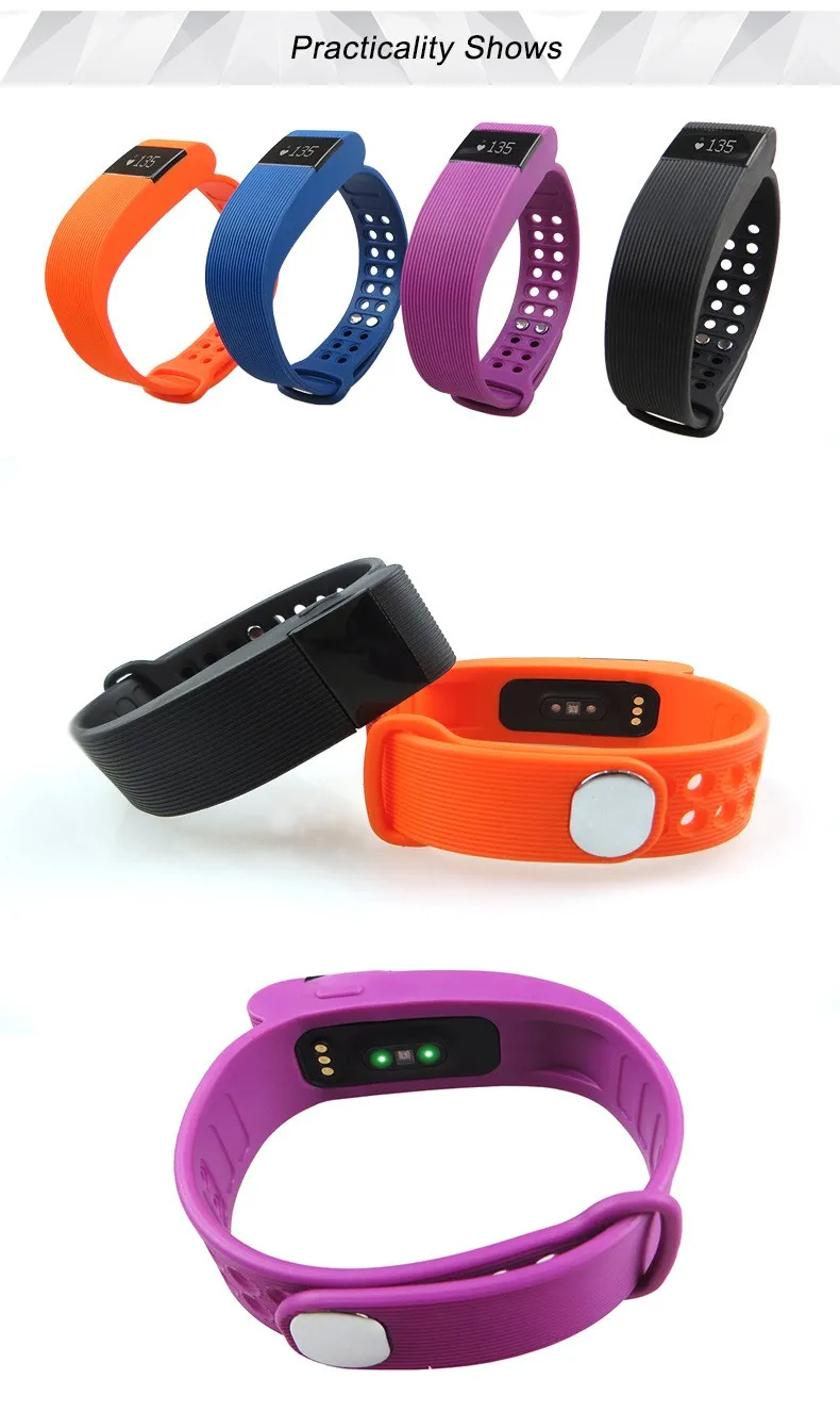 2016 New Model Smart Bracelet Health Sleep Monitoring With Heart Rate