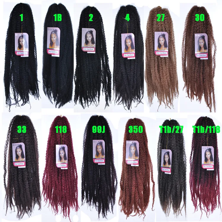 18 Inch Synthetic Royal Silk Afro Twist Braid Hair Wholesale Price