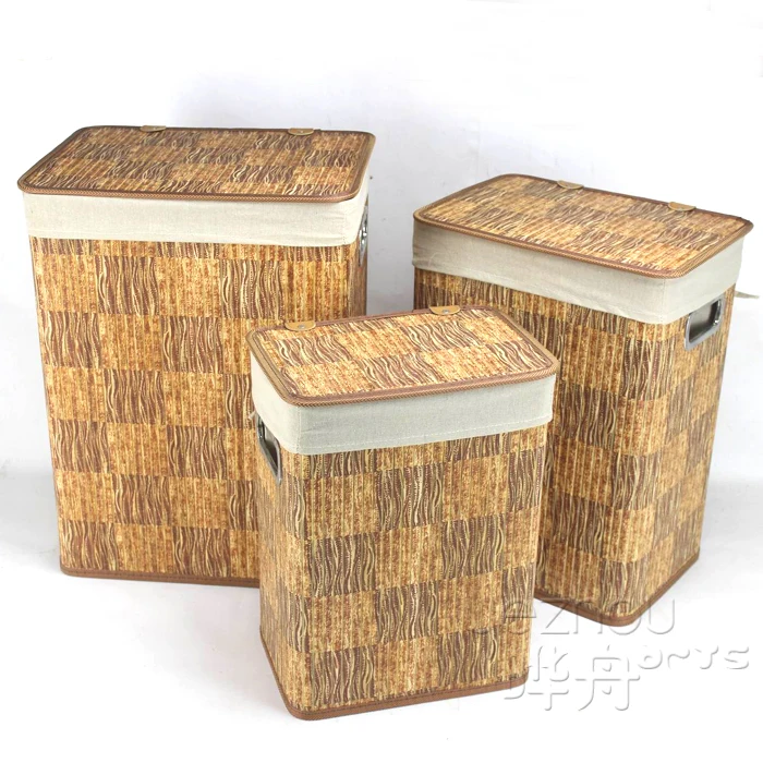 2016 Moda Y Diseño Agradable Bambú Plegable De Lavandería Cestas