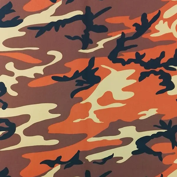 Tissu En Polyester 80/20 Textiles Factory Orange Camouflage Fabric ...