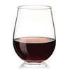glassware manufacturers thick stemless, red and black wine glass