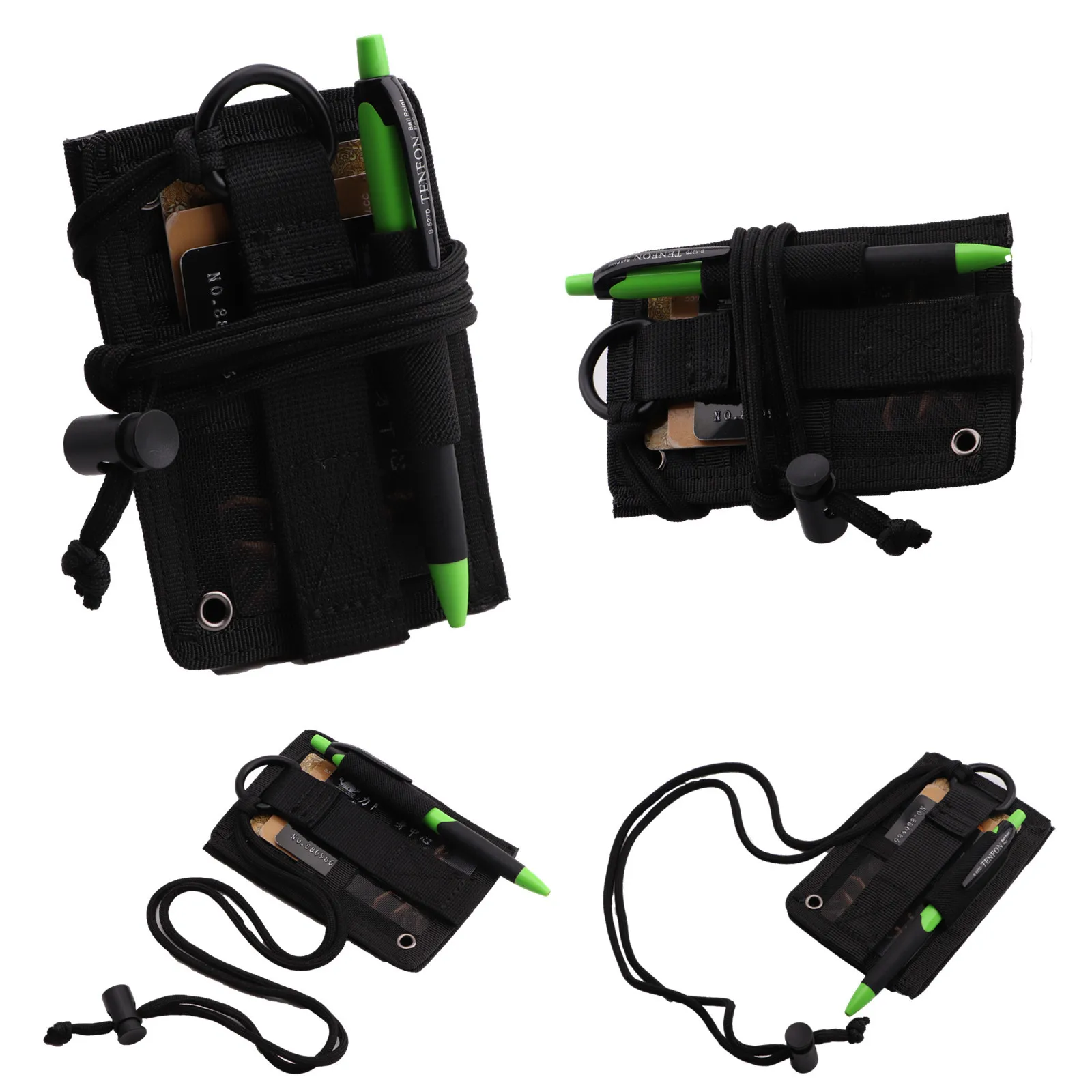 New Arrival Thick Nylon Tactical Id Card Badge Holder With Neck Rope