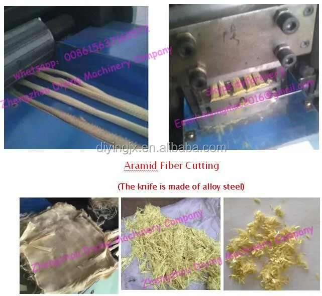 Waste Cloth Textile Plastic Glass Roving kevlar Pulp Pmia Aramid Yarn Fibre Cutter Chop Cutting Chopping Machine