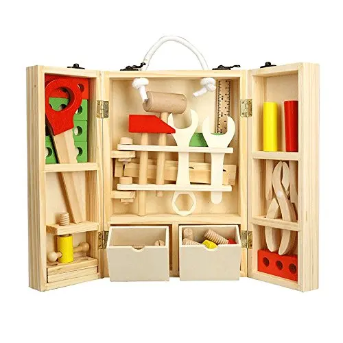 b toys wooden tool box