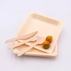 Non-toxic Biodegradable Bamboo Tableware Sterilized Disposable Wooden Dishes