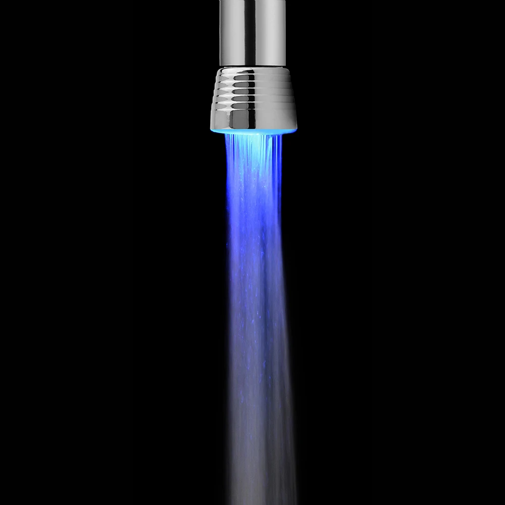 Luxury Design 3 Color Changing Bathroom Basin Faucet Waterfall Led Faucet