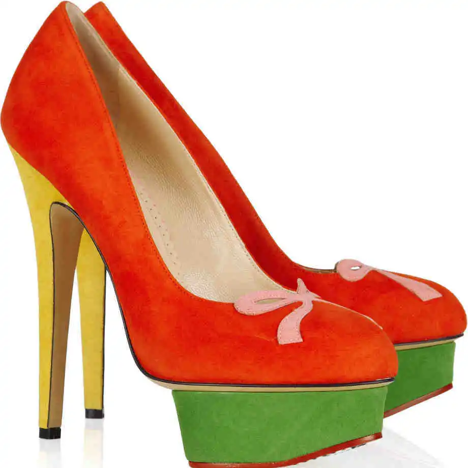 cute orange heels