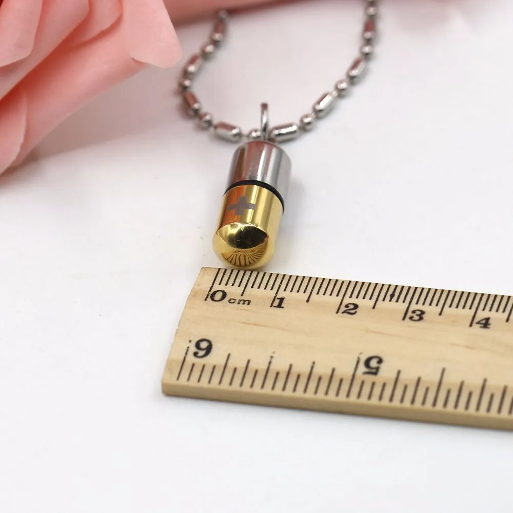 Wholesale Trendy Chunky Pill Holder Pendant Necklace For Women Men