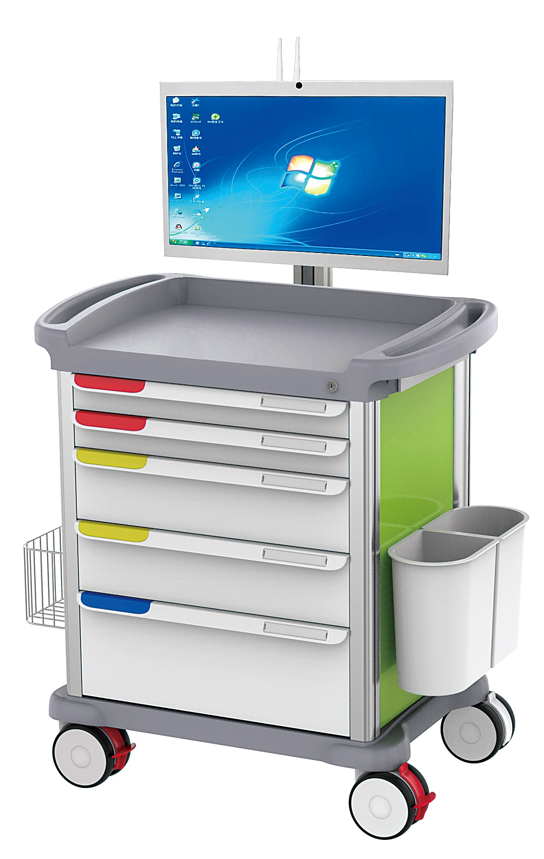 Drug delivery cart medical trolley medication for emergency trolley