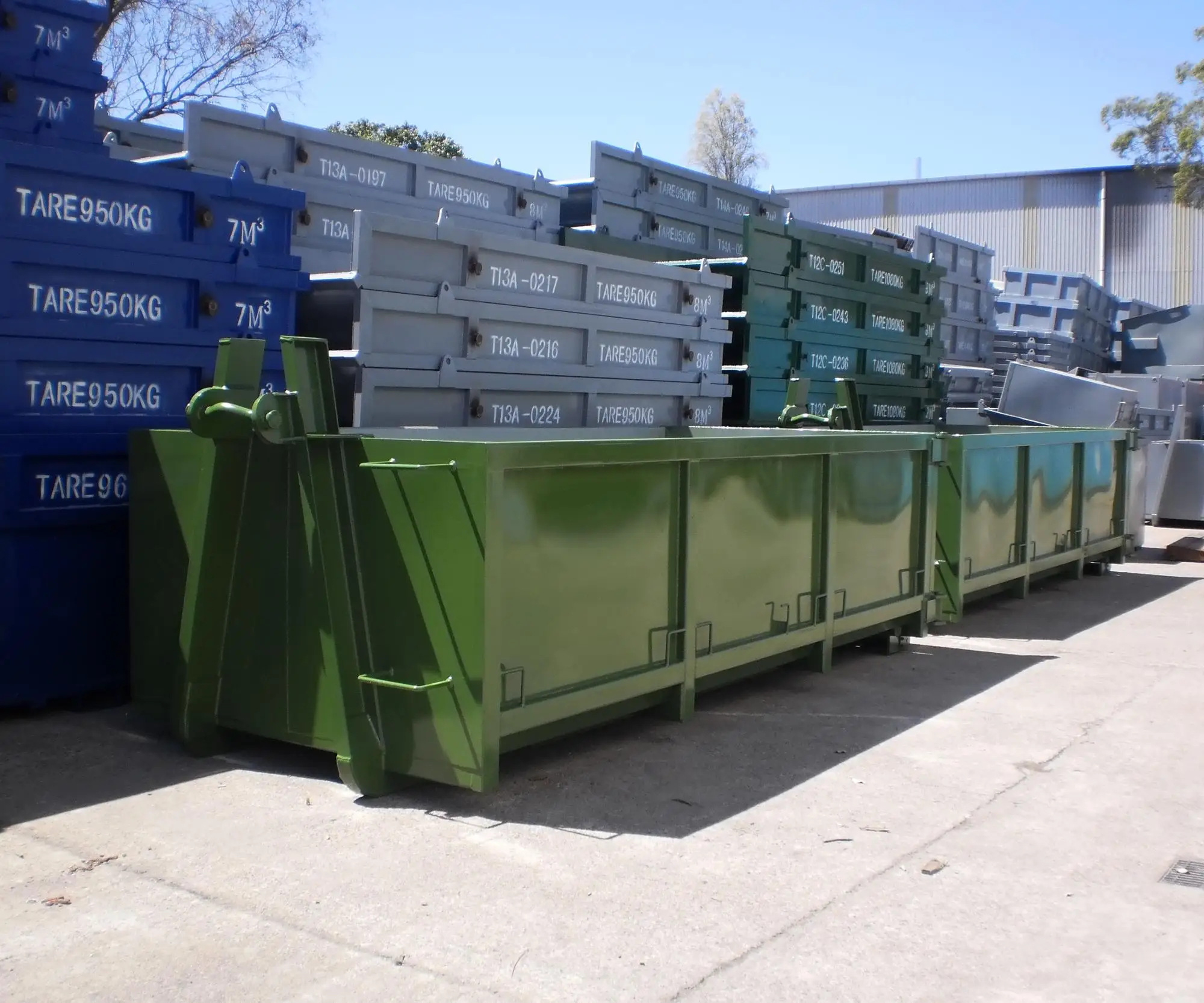 Hook Lift Bins Truck Scrap Containers Hook Lift Recycling Bins For