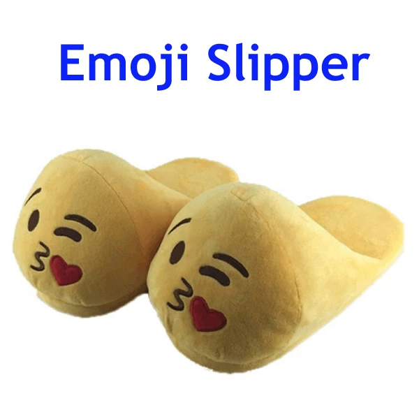 2016 Factory Price Emoji Plush Slipper Expression Slippers, Winter House Emoji Shoes