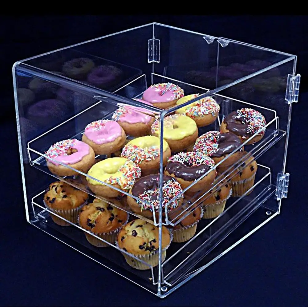 Acrylic Donut Showcase Bakery Counter Display Bakery Display