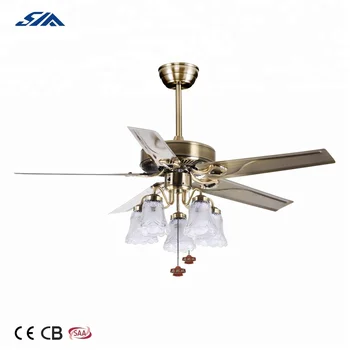 48 Inch European Style Ceiling Fan In Brush Nickel Finish With 5 Reversible Iron Blades Buy Big Air Flow Ceiling Fan With Light Ceiling Fan With