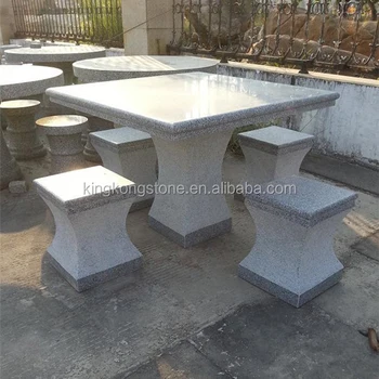 Outdoor Patio Stone Garden Table And Benches Set For Sale Buy