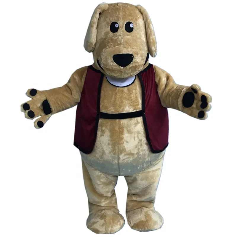 HOLA brown dog mascot costumi/Cosplay di pelliccia su misura. costume. 