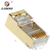 Cat 5e computer connector rj45 rj-45 cat5 modular plug network shielded gold plug